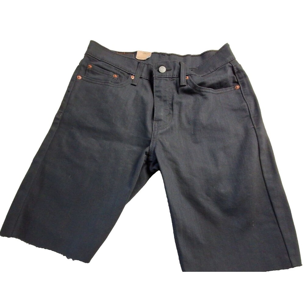 Levis 541 Shorts Men's 30 Black Athletic Fit Denim Cut Off Irregular Stretch NWT